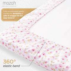 MOZAH Organic Muslin Crib Sheets with breathable fabric promote temperature regulation for cozy naps.