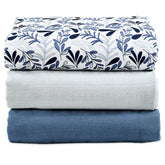 MOZAH grey organic muslin swaddle 3-pack for gentle newborn comfort