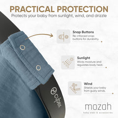 MOZAH stylish-unisex-blue-mirage-design complements any nursery aesthetic.