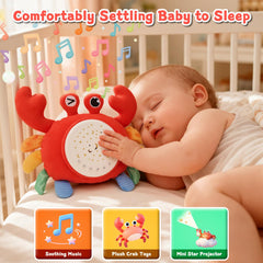 MPQMPQ Night Light Projector Crab belly glow demonstrates four color options for calming ambience.