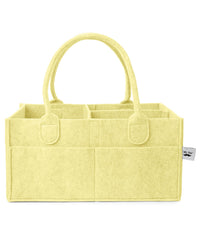 Mr. Pen Baby Diaper Caddy Lemon Glow front view shows bright nursery organization