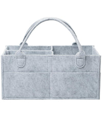 Mr. Pen Baby Diaper Caddy Organizer Grey Large front view – keeps nursery essentials within reach.