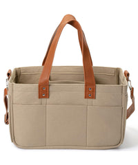 Mr. Pen Baby Diaper Caddy Organizer with leather straps for easy carrying.