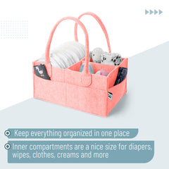 Mr. Pen Baby Diaper Caddy pink foldable compact for travel