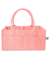 Mr. Pen Baby Diaper Caddy pink front view keeps diapers and wipes within easy reach
