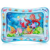 Mr. Pen inflatable tummy time water mat center water fill promotes engaging core play.