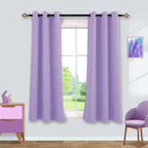 Mrs.Naturall light purple curtains two-panel pack for kids rooms with improved sleep potential