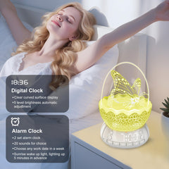 MTDYHY butterfly night light touch controls for easy color and brightness adjustment.