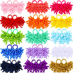 MTLEE baby girls korker hair ties in assorted colors for daily ponytails