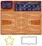 MTMETY basketball game baby milestone blanket laid flat for keepsake photos