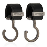 MTTBmrt stroller hooks on handle with 360-degree rotation for easy bag access.