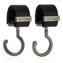 MTTBmrt stroller hooks on handle with 360-degree rotation for easy bag access.
