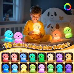 Mubarek night light kids 2 brightness levels adapt to activity.