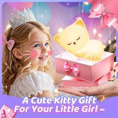 Mubarek cat-shaped night light adds cute decor and comfort.