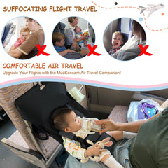 MueKeesam baby airplane bed harness keeps infant secure during flight.