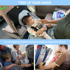 MueKeesam toddler seat extender viewed from front showing harness