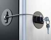MUIN refrigerator lock front view; secure access for households.