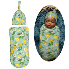 Muishi newborn hat with flowers lemon promotes cozy baby warmth.