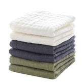 MUKIN baby washcloths pack 6 white: soft muslin for gentle cleansing