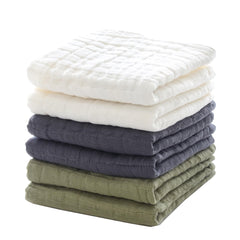 MUKIN baby washcloths pack 6 white: soft muslin for gentle cleansing