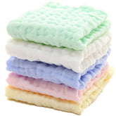 MUKIN baby washcloths pack close-up, ultra-soft cotton for gentle newborn cleansing.