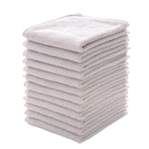 MUKIN baby washcloths set 12x12 gray ultra-soft coral fleece for gentle bath time