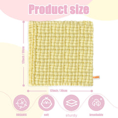 MUKIN baby washcloths six-layer design close-up emphasizes absorbency and softness.