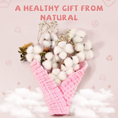 MUKIN baby washcloths white, versatile for face and towel use.