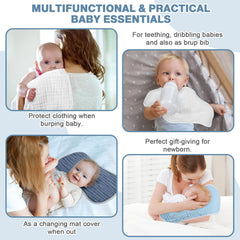 MUKIN burp cloth demonstrates nursing cover possibilities for discreet feeding.