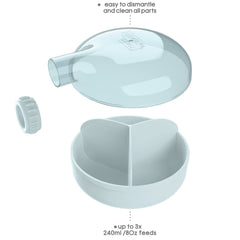 Mum to Mum formula dispenser features BPA-free material for safe feeds.