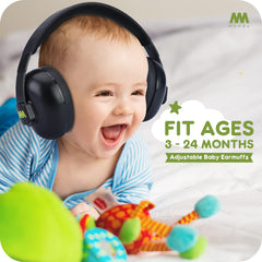 Mumba Baby Earmuffs with lightweight ABS shell reduces noise while keeping little ears safe.