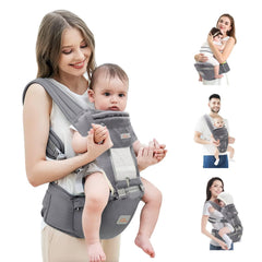 Mumgaroo baby carrier hip-seat provides ergonomic support for newborn comfort.