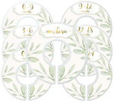 Mumsy Goose baby dividers greenery set7 front view for easy closet organization.