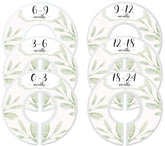 Mumsy Goose baby girl closet dividers set botanical design organizes nursery clothing at a glance.