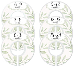 Mumsy Goose baby girl closet dividers set botanical design organizes nursery clothing at a glance.