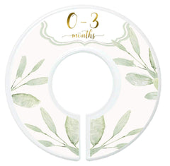 Mumsy Goose closet dividers gold lettering closeup for clear labeling and access.