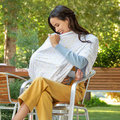 Closeup of Munchkin Milkmakers silver-ion fabric showing protective breathable weave