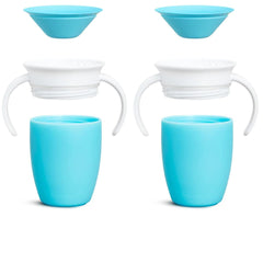 Munchkin Miracle 360 cup with easy-to-hold handles supports little hands