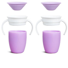 Munchkin Miracle 360 spoutless design prevents leaks during toddler sips.