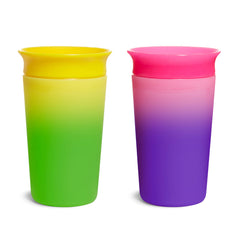 Munchkin Miracle 360 pink sippy cup shows color change for toddlers
