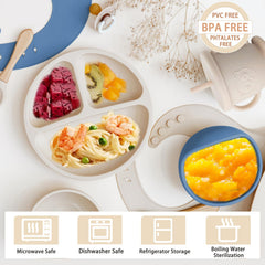 Munlinder adjustable bib with food catcher keeps clothes clean during meals.