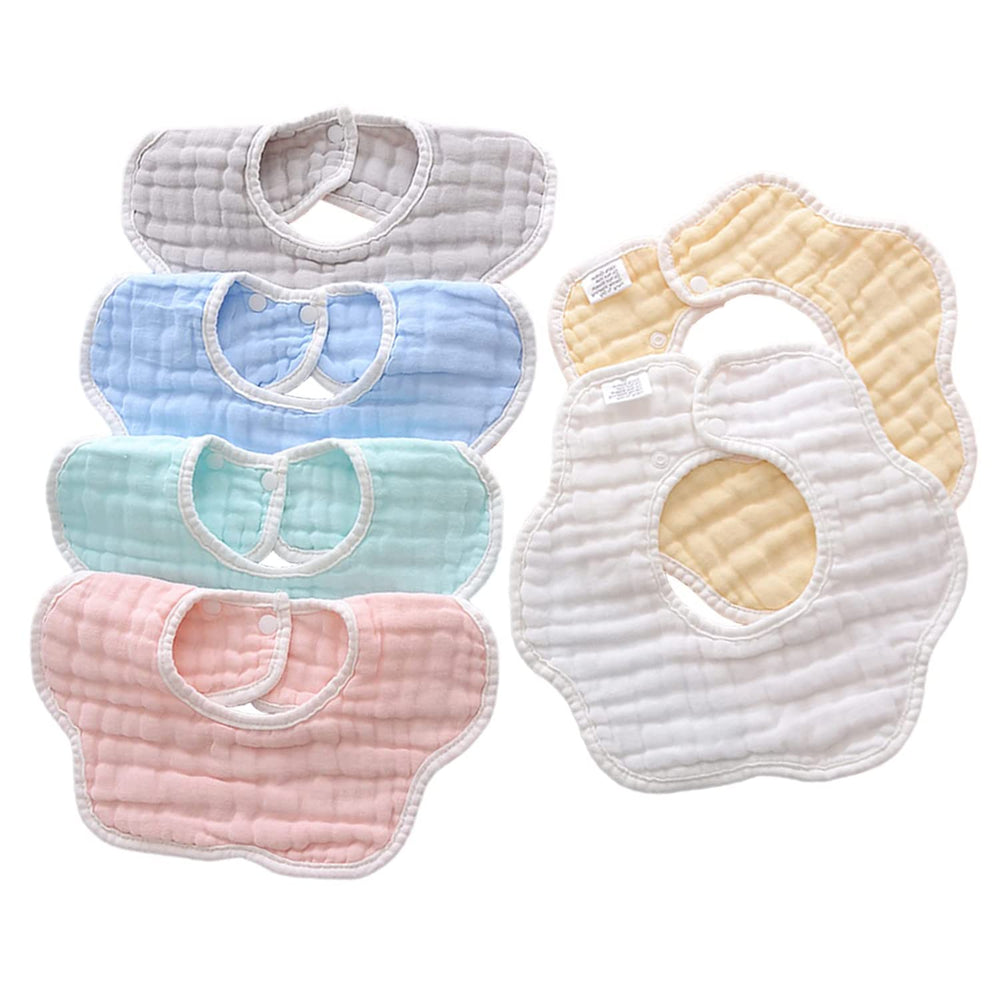 MUSBUY baby bibs absorbent 8-layer muslin keeps outfits dry and comfortable