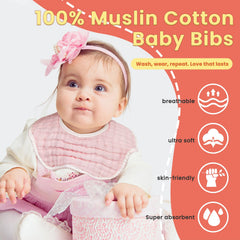 MUSBUY bibs offer absorbent drool management to keep outfits clean during teething.