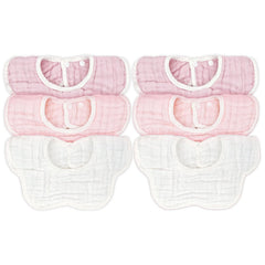 MUSBUY baby bibs with soft muslin cotton provide gentle, absorbent mealtime comfort.