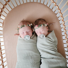 Mushie crib sheet deep pockets keeping sheet secure during changes