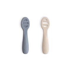 Mushie first-feeding spoons stage-1 designed for smooth purees