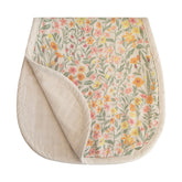 Mushie muslin burp cloths in pastel blooms pattern for gentle feeding and burping.