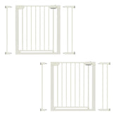 Mutak baby gate on stairs showing auto close for one handed use