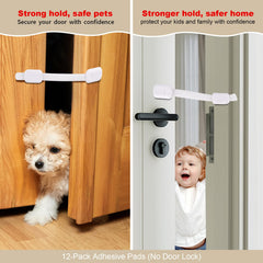 MVSSP adhesive works with latch and logo plate for secure Door Buddy mounting.