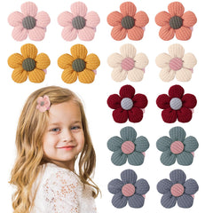 MWRDSM pink floral baby hair clips set for gentle daily styling and cute outfits.